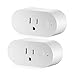 Smart Plug 2 Packs 16A Mini Smart Outlet with Energy Monitor,Work with Amazon Alexa&Google Home,No Hub Required,Support High Power Appliances,Remote Control And Timing Function From Anywhere