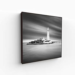 Canvas Wall Art for Living Room, Bedroom Monochrome Building Framed Canvas Prints for Home Decoration Ready to Hang - 16x16 inches