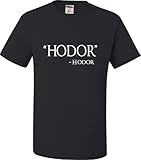 X-Large Black Adult Hodor Hodor Quote T-Shirt