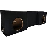 Fits Chevy Silverado GMC Sierra 1988-2006 Regular Cab Dual 12" Sub Box ASC | Behind-seat single truck wedge design, 12 inch twin subwoofer openings, deep bass upgrade for pickup interiors
