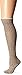 K. Bell Women's Random Feed Cable Knee High Sock with Lace Top, Ivory, Shoe Size: 4-10