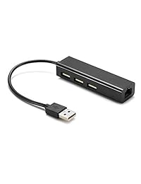 Adaptador USB 2.0 a Fast Ethernet con 3 Port USB Hub