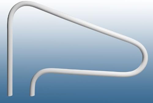 Rust Proof RTD-348 Beige 3-Bend Return-to-Deck "Figure 4" Swimming Pool Handrail - 32" H x 48" W (Matching Color Escutcheons and Freight Included)