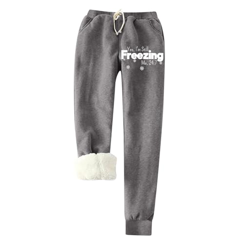 Yes I'm Still Freezing Sherpa Fleece Lined Sweatpants Jogger for