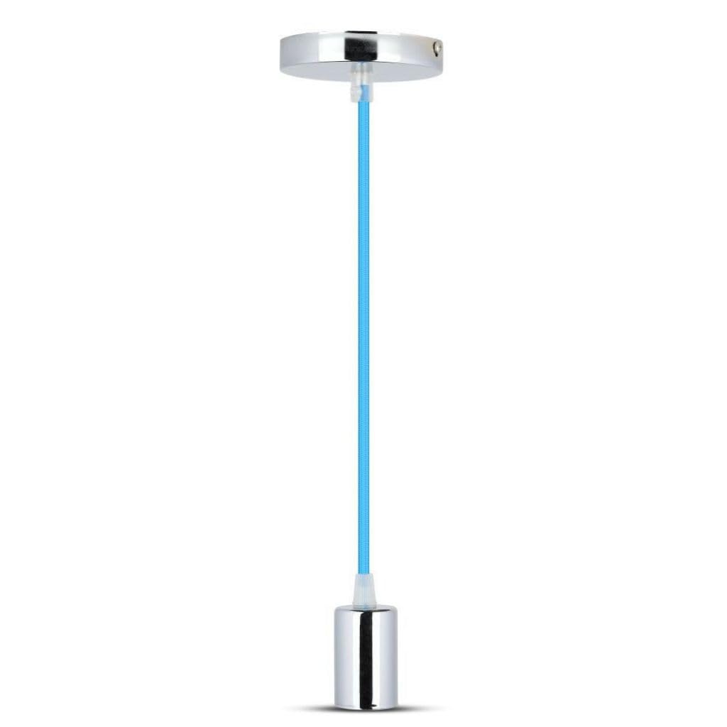 V-TAC SKU.3783 Suspension Light Bulb E27 Chrome Blue VT-7338, Plastic, and Other Materials, Depth 60 mm