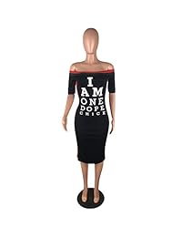 ECHOINE Maxi vestido sin mangas con estampado de letras para mujer