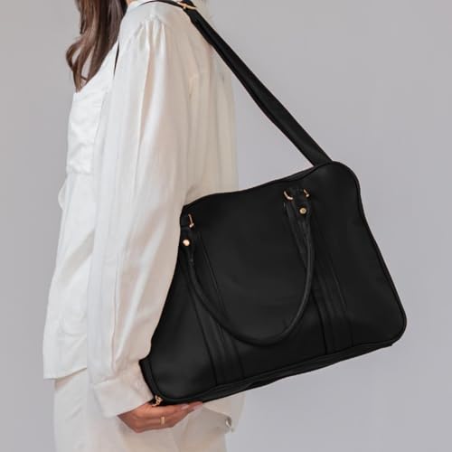 Bolsa Feminina Pasta Executiva para Notebook até 15.6” Reforçada Couro Ecológico para Trabalho, Reuniões e Dia a Dia Tamanho Grande