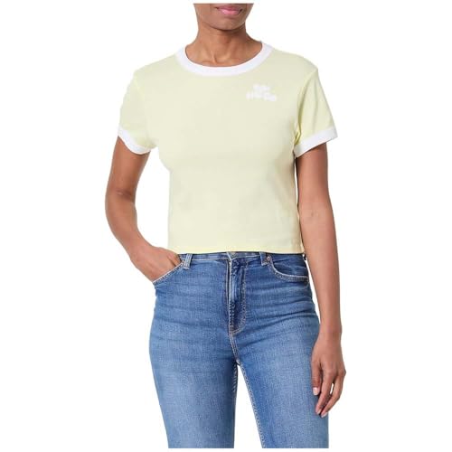 HUGO Dalia_B_1 10266272 01 Camiseta, Light/Pastel Yellow742, M para Mujer