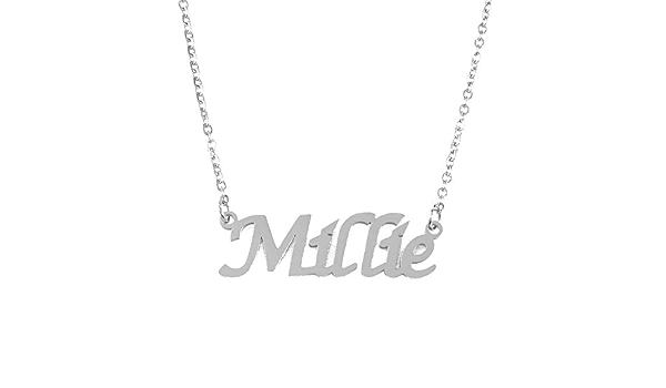 Zacria Millie Name Necklace - Silver 