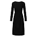 Maternity Nursing Dress,Crytech Solid Color Long Sleeve Double Layer Knee Length Midi Dress for Breastfeeding Pregnancy Loose Casual Sleepwear Nightgown Casual Clothes (Large, Black)thumb 4