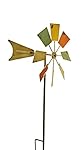 Alpine Metal Windmill Stake, Multicolor, 52"