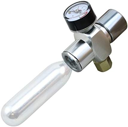 Micro CO2 Mini Regulator Keg Charger for Threaded Cartridges (0-45 PSI)