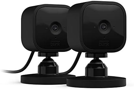 Mini – Kompakte, smarte Plug-in-Überwachungskamera für innen, 1080p-HD-Video, Nachtsicht, Zwei-Wege-Audio, Bewegungserfassung; einfache Einrichtung, funktioniert mit Alexa – 2 Kameras (schwarz)