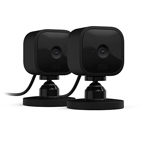 Mini – Kompakte, smarte Plug-in-Überwachungskamera für innen, 1080p-HD-Video, Nachtsicht, Zwei-Wege-Audio, Bewegungserfassung; einfache Einrichtung, funktioniert mit Alexa – 2 Kameras (schwarz)