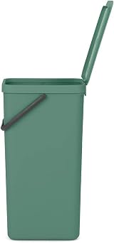 Brabantia Sort & Go Recycle Bin 40L Grey with Stay-Open Lid view 2
