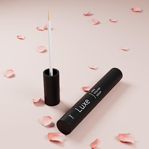 Luxe Cosmetics Eyelash Serum (3mL) Eyelash Growth Serum for Thicker, Longer & Fuller Lashes - Premium Lash Growth, Volume Lashes - Visible Results After 4 Weeks - Suitable for All Eyelashes