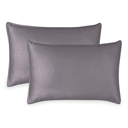 Pure Bamboo Sheets - Queen Size Bed Sheets 4pc Set - 100% Organic Bamboo - Incredibly Soft - Fits Up to 16" Mattress - 1 Fitted Sheet, 1 Flat Sheet, 2 Pillowcases (Queen, Stone Grey)
