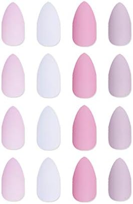 96Pcs Nail Art Decoration Sets Acrylic Colorful Elegant Matte False Nails Tips Medium Round Tip Head Shape Full Cover DIY Fake Nails (Light Elegance)