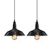 Industrial Pendant Light FadimiKoo E26 E27 Black Vintage Hanging Pendant Lights Retro Lamp Fixtures for Kitchen Home Lighting Decor 2 Pack