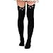 SunWard(TM) Women Cat Catoon Long Over Knee High Sock (Black)