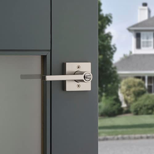 Kwikset Halifax Entry Door Handle with Lock and Key, Secure Keyed