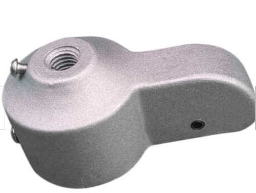 WMLBK Flag Pole Parts, Sliver Cast Aluminum Truck with Nylon Pulley, Heavy Duty Flag Pole Halyard Stationary Truck Fits For 2'' Diameter FlagPoles