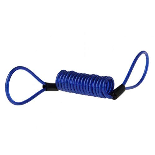WinnerEco Spring Cable Disc Lock 1.5m Spring Cable Motorcycle Disc Lock Anti Thief Wheel Disc Brake (Blue)