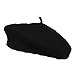 jAc Black Beret 100% Wool French Parisian Hat