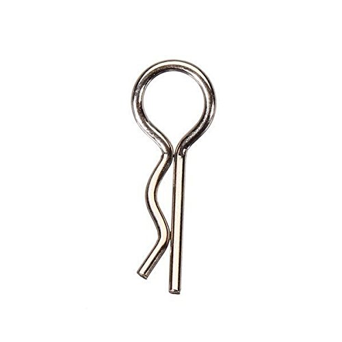 50-Pack HobbyPark Metal 1/12 1/10 Body Clips Bent Springy R Pins Medium Replacement Parts for RC Car Truck Crawler Buggy