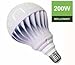 LC LED 200W LED Bulb, 30W 3200 Lumens, High Output, Medium Bay LED Light for Commercial & Residential Lighting, Daylight White (6000K). Large Size Bulb (A37), Non-Dimmable, 180 Degree