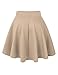 MBJ WB669 Womens Basic Versatile Strechy Flare Skater Skirt S Khaki
