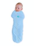 Baby Banz Newborn Ergo Cocoon Zipup Swaddle, Blue, 3-12 Months (Discontinued by Manufacturer)