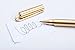 Islandoffer Simple Classic Grade Solid Brass Pen, Handmade Copper Sign Pen Pocket Pen with Clip, Unique Polished Metal Sign Signature Pen Gel Pen