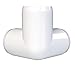FORMUFIT 1/2” 3-Way Elbow Furniture Grade PVC Fitting in White, Made in USA, UV-Resistant, Impact-Proof, 0.840” Actual Socket Diameter (Pack of 10)