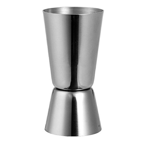 C-Pioneer 50/25ml Stainless Steel Dual Measure Spirit Measuring Cup Jigger Cocktail Bartender Drink Mixer Liquor Measurer