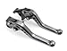 Adjustable short Brake and Clutch Levers for HONDA CBR500R/CB500F/X 2013-2018,CBR250R 2011-2013,CBR300R 2014-2017,CB300F/FA 2014-2017,CB400F/CB400R 2013-2017,GROM 2014-2018-Grey