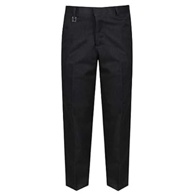 Zeco School Boys Uniform Full Elastic Waist Pull Up On Trousers All Sizes Colours Black Grey 