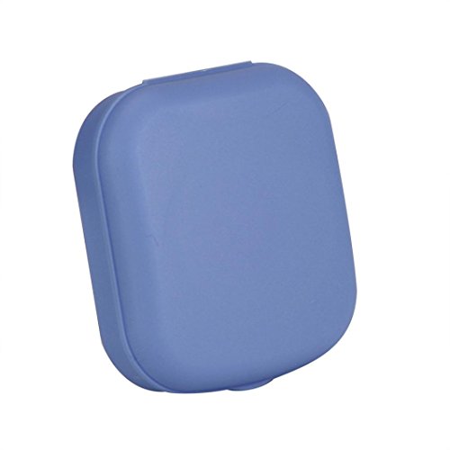 AMA(TM) Portable Bottle Mini Contact Lens Case Box Travel Kit Easy Carry Mirror Container Holder (Purple)