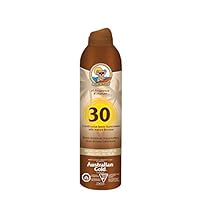 Australian Gold Continuous Spray Sunscreen with Instant Bronzer, Immediate Glow & Dries Fast, Broad Spectrum, Water Resistant, SPF 30, 6 Ounce