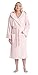 Arus Women's Hooded Classic Bathrobe Turkish Cotton Robe, Small-Medium, Pink