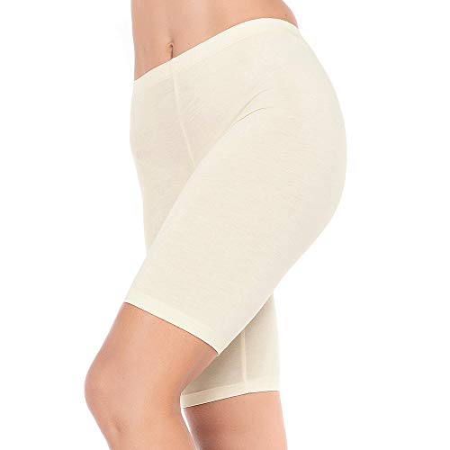 MANCYFIT Short Leggings for Women Slip Shorts Mid Thigh Legging Plus Size Undershorts Flat Beige XX-Large