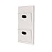 DesignOvation Walcott Decorative Wall Organizer Mail Holder with Two Pockets, White