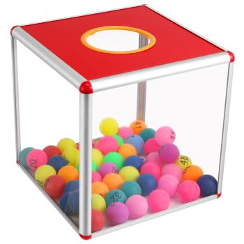 Cuwrlirht Transparent Raffle Vote Ballot Ball Game Box Aluminum Alloy Multi- Functional Ticket Donation Box for Fundraising 30cm