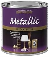 Rust-Oleum Metallic Paint Gold 250ml Interior Exterior Durable Finish AMZ0006