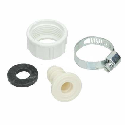 Invero® Hose End Connector Kit - Type: 1/2" Straight - Includes Screw, Bolt, Washer and Clip, Ideal for Simple Home Plumbing Solutions