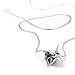 925 Sterling Silver Origami Bird Paper Crane Flapping Bird Pendant Necklace, 18 inches
