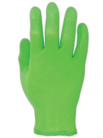 Disposable Gloves, Nitrile, XL, Green, PK100: Amazon.com
