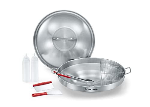 Concord Stainless Steel Comal Frying Bowl Cookware