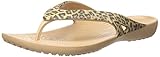 crocs Women's Kadee II Leopard Print Flip Flop, Gold, 10 M US