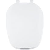Centoco Eljer Emblem Elongated Toilet Seat with Square Front, Closed Front with Cover, Residential, Plastic, Made in the USA,